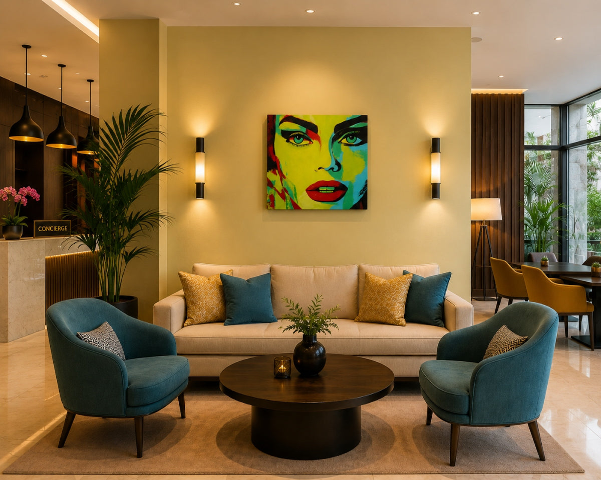 Pintura figurativa decorativa para hoteles e interiorismo