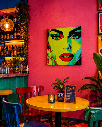 Pintura contemporánea decorativa para restaurantes y cafeterías